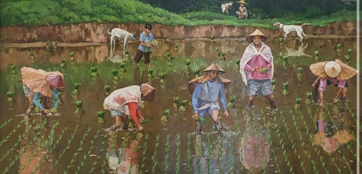 Rice Planting by Teody Racuya - Art Circle Gallery