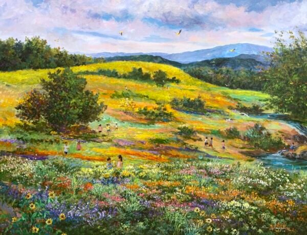 Melchor Bernaldo - A Yard Full Of Happy Children 27010 A Yard full of Happy Children