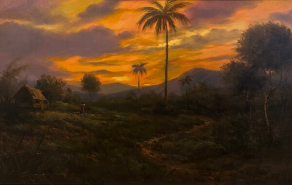 Nipa Hut In The Morning