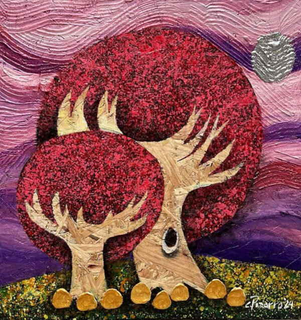 Crimson Embrace Under the Silver Moon