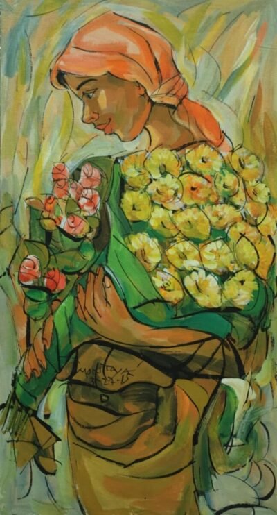 manuel montoya 16368 Girl with Flower