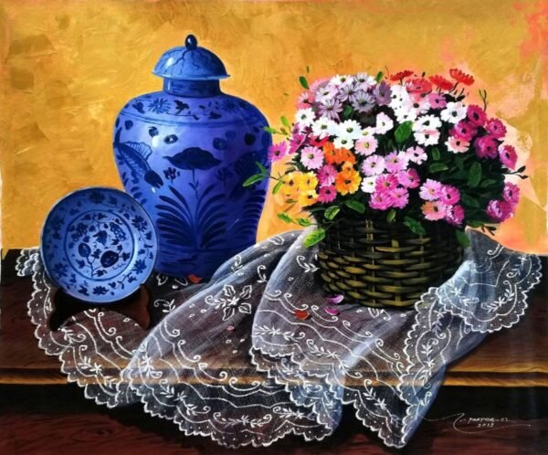 Still Life with Blossoms and Lace