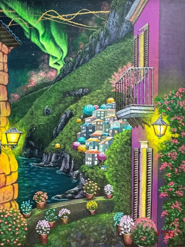 Night In the Oil Harbor Town